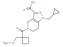 1-(cyclopropylmethyl)-5-{[1-(methoxymethyl)cyclobutyl]carbonyl}-4,5,6,7-tetrahydro-1H-pyrazolo[4,3-c]pyridine-3-carboxylic acid