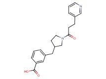 3-({1-[3-(3-pyridinyl)propanoyl]-3-pyrrolidinyl}methyl)benzoic acid