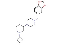 1-(1,3-benzodioxol-5-ylmethyl)-4-(1-cyclobutyl-3-piperidinyl)piperazine