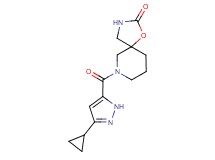 7-[(3-cyclopropyl-1H-pyrazol-5-yl)carbonyl]-1-oxa-3,7-diazaspiro[4.5]decan-2-one