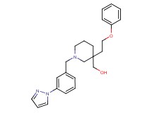 {3-(2-phenoxyethyl)-1-[3-(1H-pyrazol-1-yl)benzyl]-3-piperidinyl}methanol