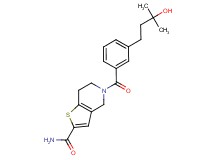 5-[3-(3-hydroxy-3-methylbutyl)benzoyl]-4,5,6,7-tetrahydrothieno[3,2-c]pyridine-2-carboxamide