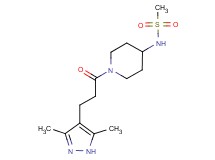 N-{1-[3-(3,5-dimethyl-1H-pyrazol-4-yl)propanoyl]-4-piperidinyl}methanesulfonamide