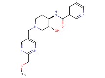 N-((3R*,4R*)-3-hydroxy-1-{[2-(methoxymethyl)pyrimidin-5-yl]methyl}piperidin-4-yl)nicotinamide