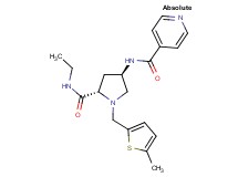 N-{(3R,5S)-5-[(ethylamino)carbonyl]-1-[(5-methyl-2-thienyl)methyl]pyrrolidin-3-yl}isonicotinamide