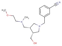 3-[((3R*,4R*)-3-(hydroxymethyl)-4-{[(2-methoxyethyl)(methyl)amino]methyl}pyrrolidin-1-yl)methyl]benzonitrile