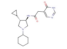 N-[rel-(3R,4S)-1-cyclohexyl-4-cyclopropyl-3-pyrrolidinyl]-2-(6-oxo-1,6-dihydro-5-pyrimidinyl)acetamide hydrochloride