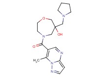 4-[(7-methylpyrazolo[1,5-a]pyrimidin-6-yl)carbonyl]-6-(pyrrolidin-1-ylmethyl)-1,4-oxazepan-6-ol