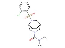 (1S*,5R*)-6-[(2-chlorophenyl)sulfonyl]-N,N-dimethyl-3,6-diazabicyclo[3.2.2]nonane-3-carboxamide