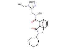 (3aR*,6S*)-2-cycloheptyl-N-[(4-ethyl-4H-1,2,4-triazol-3-yl)methyl]-N-methyl-1-oxo-1,2,3,6,7,7a-hexahydro-3a,6-epoxyisoindole-7-carboxamide