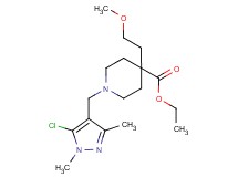 ethyl 1-[(5-chloro-1,3-dimethyl-1H-pyrazol-4-yl)methyl]-4-(2-methoxyethyl)-4-piperidinecarboxylate