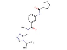 3-[(cyclopentylcarbonyl)amino]-N-[(4-isopropyl-4H-1,2,4-triazol-3-yl)methyl]-N-methylbenzamide