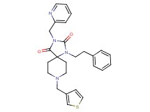 1-(2-phenylethyl)-3-(2-pyridinylmethyl)-8-(3-thienylmethyl)-1,3,8-triazaspiro[4.5]decane-2,4-dione