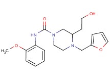 4-(2-furylmethyl)-3-(2-hydroxyethyl)-N-(2-methoxyphenyl)piperazine-1-carboxamide
