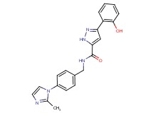 3-(2-hydroxyphenyl)-N-[4-(2-methyl-1H-imidazol-1-yl)benzyl]-1H-pyrazole-5-carboxamide