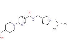 6-[4-(hydroxymethyl)-1-piperidinyl]-N-[(1-isobutyl-3-pyrrolidinyl)methyl]nicotinamide