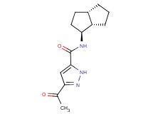 3-acetyl-N-[(1S*,3aS*,6aS*)-octahydropentalen-1-yl]-1H-pyrazole-5-carboxamide