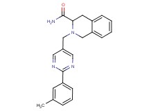 2-{[2-(3-methylphenyl)pyrimidin-5-yl]methyl}-1,2,3,4-tetrahydroisoquinoline-3-carboxamide