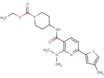 ethyl 4-({[2-(dimethylamino)-6-(4-methyl-2-thienyl)-3-pyridinyl]carbonyl}amino)-1-piperidinecarboxylate