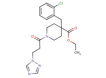 ethyl 4-(2-chlorobenzyl)-1-[3-(1H-1,2,4-triazol-1-yl)propanoyl]-4-piperidinecarboxylate