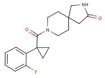 8-{[1-(2-fluorophenyl)cyclopropyl]carbonyl}-2,8-diazaspiro[4.5]decan-3-one