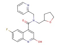 6-fluoro-2-hydroxy-N-(2-pyridinylmethyl)-N-(tetrahydro-2-furanylmethyl)-4-quinolinecarboxamide