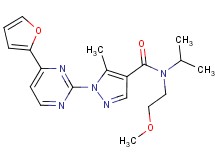 1-[4-(2-furyl)-2-pyrimidinyl]-N-isopropyl-N-(2-methoxyethyl)-5-methyl-1H-pyrazole-4-carboxamide