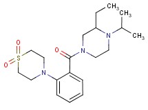 4-{2-[(3-ethyl-4-isopropyl-1-piperazinyl)carbonyl]phenyl}thiomorpholine 1,1-dioxide