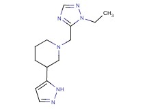 1-[(1-ethyl-1H-1,2,4-triazol-5-yl)methyl]-3-(1H-pyrazol-5-yl)piperidine