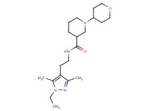 N-[2-(1-ethyl-3,5-dimethyl-1H-pyrazol-4-yl)ethyl]-1-(tetrahydro-2H-pyran-4-yl)-3-piperidinecarboxamide