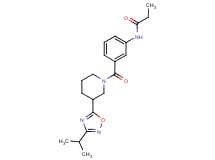 N-(3-{[3-(3-isopropyl-1,2,4-oxadiazol-5-yl)piperidin-1-yl]carbonyl}phenyl)propanamide
