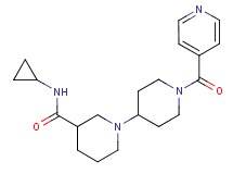 N-cyclopropyl-1'-isonicotinoyl-1,4'-bipiperidine-3-carboxamide