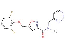 5-[(2,6-difluorophenoxy)methyl]-N-methyl-N-(pyrimidin-4-ylmethyl)isoxazole-3-carboxamide