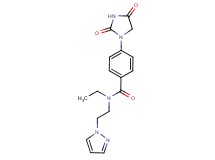 4-(2,4-dioxo-1-imidazolidinyl)-N-ethyl-N-[2-(1H-pyrazol-1-yl)ethyl]benzamide
