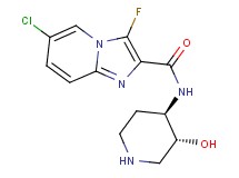 6-chloro-3-fluoro-N-[rel-(3R,4R)-3-hydroxy-4-piperidinyl]imidazo[1,2-a]pyridine-2-carboxamide hydrochloride