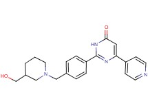 2-(4-{[3-(hydroxymethyl)piperidin-1-yl]methyl}phenyl)-6-pyridin-4-ylpyrimidin-4(3H)-one