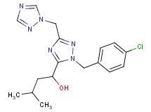 1-[1-(4-chlorobenzyl)-3-(1H-1,2,4-triazol-1-ylmethyl)-1H-1,2,4-triazol-5-yl]-3-methylbutan-1-ol