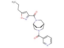 (1S*,5R*)-6-[(5-propyl-3-isoxazolyl)carbonyl]-3-(3-pyridinylcarbonyl)-3,6-diazabicyclo[3.2.2]nonane