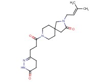 2-(3-methylbut-2-en-1-yl)-8-[3-(6-oxo-1,4,5,6-tetrahydropyridazin-3-yl)propanoyl]-2,8-diazaspiro[4.5]decan-3-one