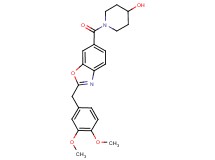 1-{[2-(3,4-dimethoxybenzyl)-1,3-benzoxazol-6-yl]carbonyl}piperidin-4-ol