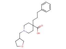 4-(3-phenylpropyl)-1-(tetrahydrofuran-3-ylmethyl)piperidine-4-carboxylic acid
