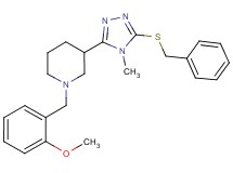 3-[5-(benzylthio)-4-methyl-4H-1,2,4-triazol-3-yl]-1-(2-methoxybenzyl)piperidine