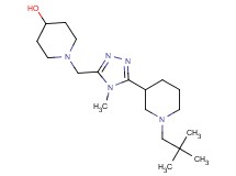 1-({5-[1-(2,2-dimethylpropyl)piperidin-3-yl]-4-methyl-4H-1,2,4-triazol-3-yl}methyl)piperidin-4-ol