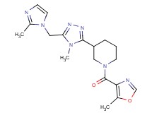 3-{4-methyl-5-[(2-methyl-1H-imidazol-1-yl)methyl]-4H-1,2,4-triazol-3-yl}-1-[(5-methyl-1,3-oxazol-4-yl)carbonyl]piperidine
