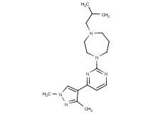 1-[4-(1,3-dimethyl-1H-pyrazol-4-yl)-2-pyrimidinyl]-4-isobutyl-1,4-diazepane bis(trifluoroacetate)