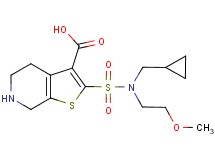 2-{[(cyclopropylmethyl)(2-methoxyethyl)amino]sulfonyl}-4,5,6,7-tetrahydrothieno[2,3-c]pyridine-3-carboxylic acid