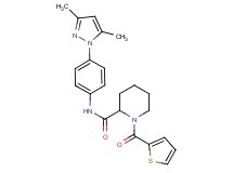 N-[4-(3,5-dimethyl-1H-pyrazol-1-yl)phenyl]-1-(2-thienylcarbonyl)-2-piperidinecarboxamide