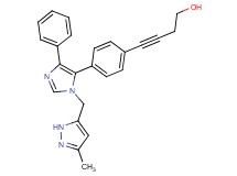 4-(4-{1-[(3-methyl-1H-pyrazol-5-yl)methyl]-4-phenyl-1H-imidazol-5-yl}phenyl)but-3-yn-1-ol