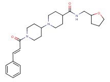 1'-[(2E)-3-phenyl-2-propenoyl]-N-(tetrahydro-2-furanylmethyl)-1,4'-bipiperidine-4-carboxamide