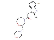 7-fluoro-2-methyl-3-{2-[2-(4-morpholinylmethyl)-1,4-oxazepan-4-yl]-2-oxoethyl}-1H-indole